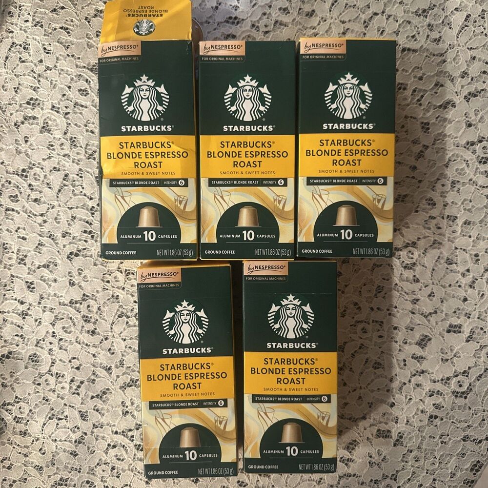 Starbucks by Nespresso Vertuo - BLONDE ESPRESSO ROAST - 50 Count Total - 04/2027